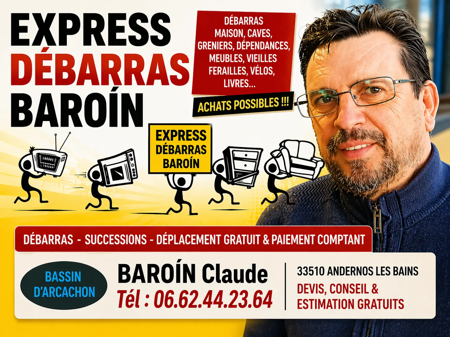 Débarras maison et récupération mobilier sur le Bassin d'Arcachon